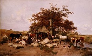 Middagsreste af Thomas Sidney Cooper