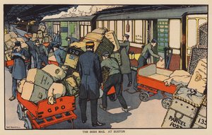 The Irish Mail ved Euston (farvelitografi) af Thomas Somerfield