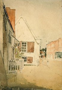 En gade i Southall (pen, blæk og akvarel på papir) af Thomas Stothard