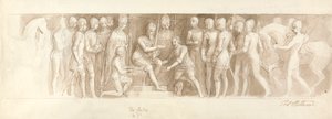 Design til Grand Staircase, Buckingham Palace, Center & 2d af Thomas Stothard