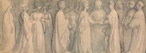 Frise af et middelalderligt bryllup af Thomas Stothard