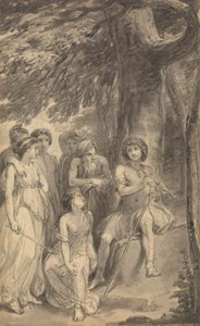 En af seks illustrationer til Fenelons "The Adventures of Telemachus son of Ulysses" af Thomas Stothard