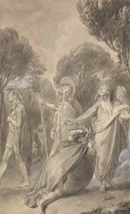En af seks illustrationer til Fenelons "The Adventures of Telemachus son of Ulysses" af Thomas Stothard