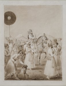 Portræt af Maharana Bhim Singh af Udaipur til hest af Thomas Stothard
