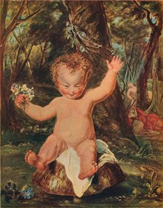 Puck, fra en vandfarvetegning af Stoddart, efter Reynolds, 1789, 1903 af Thomas Stothard