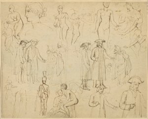 Roger de Coverley og sigøjnerne [verso] af Thomas Stothard