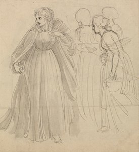 Study for Illustration - En prinsesse med sine ledsagere af Thomas Stothard