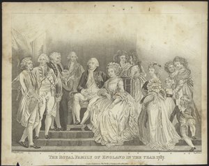 Kongefamilien i England i år 1787 af Thomas Stothard