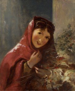 Lady Carrying Holly Branches, 1850 af Thomas Sully