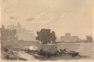 Landskab med slottet i baggrunden af Thomas Sully