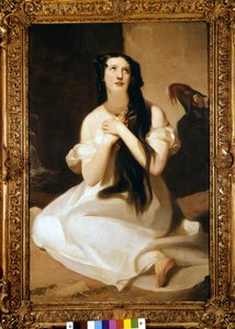 Portræt af Mary Ann Paton (Mrs Wood) (1802-1864) engelsk sangerinde. Maleri af Thomas Sully.