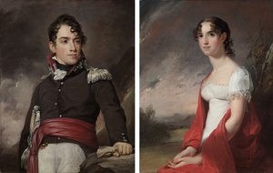 Portrætter af Jean Terford David og Mary Sicard David af Thomas Sully