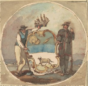 Undersøgelse til "The Great Seal of the State of Delaware" af Thomas Sully