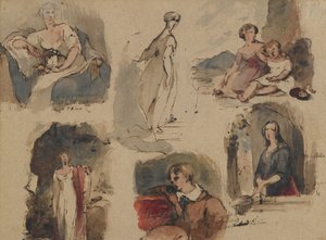 [Uden titel] (Six Figure Studies), ca. 1830