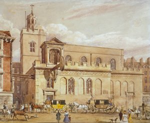Church of St Dunstan in the West, Fleet Street, City of London, 1827 af Thomas Talbot Bury