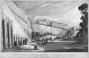 Kirkegården i Liverpool, viser hr. Huskissons grav osv., 1831.