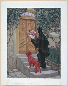 Simplicissimus som lykønsker af Thomas Theodor Heine