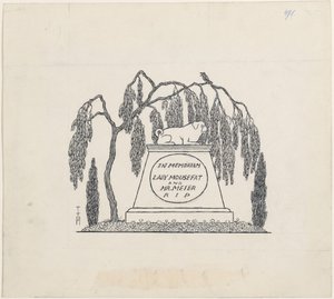 Mopsgrab af Thomas Theodor Heine