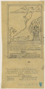 Dødsmeddelelse for en mops af Thomas Theodor Heine
