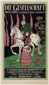 Annonceplakat for magasinet Die Gesellschaft af Thomas Theodor Heine