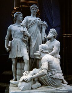 Commerce, skulpturgruppe fra Albert Memorial, afsluttet i 1876 (granit) af Thomas Thornycroft