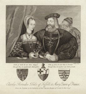 Charles Brandon hertug af Suffolk og Mary dronning af Frankrig