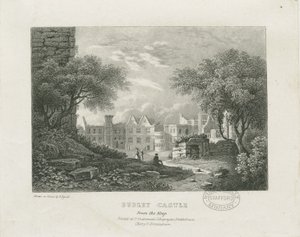 Dudley Castle - The Keep: litografi, og [1800-tallet] af Thomas Underwood