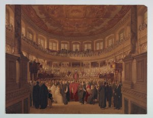 Tegning, Encaenia i Sheldonia, 1814 af Thomas Unwins