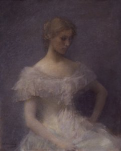 Siddende ung pige, 1896.