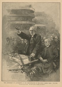 Ærkebiskop af Canterbury ved demonstrationen i Royal Albert Hall af Thomas Walter Wilson
