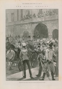 Hertugen af York og hans brud forlader Buckingham Palace af Thomas Walter Wilson