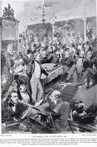 Sir Robert Peel i huset, 1846, illustration fra 