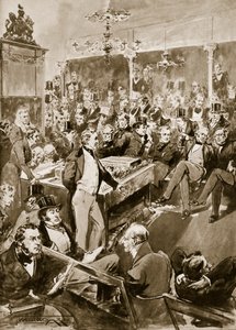 Sir Robert Peel i huset, 1846, illustration fra "Hutchinson