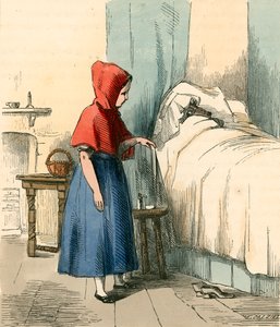 Ved sin bedstemors seng af Thomas Webster