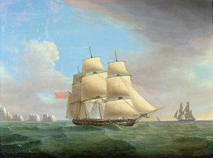 H.M. Fregatten Galatea, 38 kanoner ud for Needles, Isle Of Wight