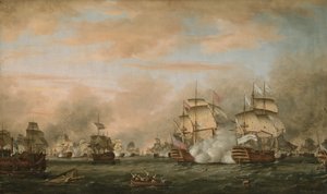 Slaget ved Saintes, 9-12 april 1782 af Thomas Whitcombe