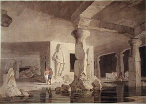 En del af Elephantas tempel, plade VIII fra 