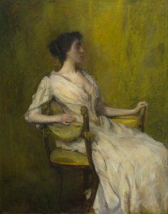 Dame i hvidt af Thomas Wilmer Dewing