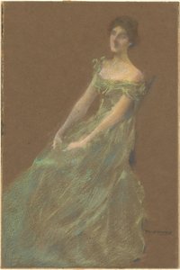 Den grønne kjole af Thomas Wilmer Dewing