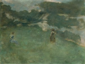 Eremit-drossel af Thomas Wilmer Dewing