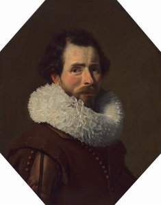 Portræt af en gentleman iført en fancy ruff, 1627.
