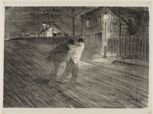 Rue Caulincourt af Théophile Alexandre Pierre Steinlen