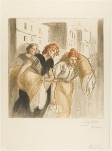 Hjemkomsten fra vaskeriet af Théophile Alexandre Pierre Steinlen