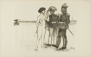 Sandheden og de to soldater af Théophile Alexandre Pierre Steinlen
