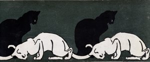 Cats af Steinlen af Théophile Alexandre Steinlen