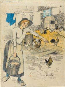 Gårdpige, 1896. af Théophile Alexandre Steinlen