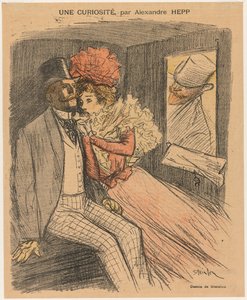 Illustreret Gil Blas: A Curiosity, af Alexandre Hepp, 1897. af Théophile Alexandre Steinlen