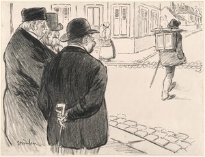 Han opfører sig som en maler, slutningen af det 19.-begyndelsen af det 20. århundrede. af Théophile Alexandre Steinlen