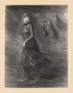 På gaden (Dans la Rue) af Théophile Alexandre Steinlen