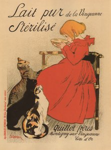 Ren steriliseret mælk fra Vingeanne-plakaten, 1890